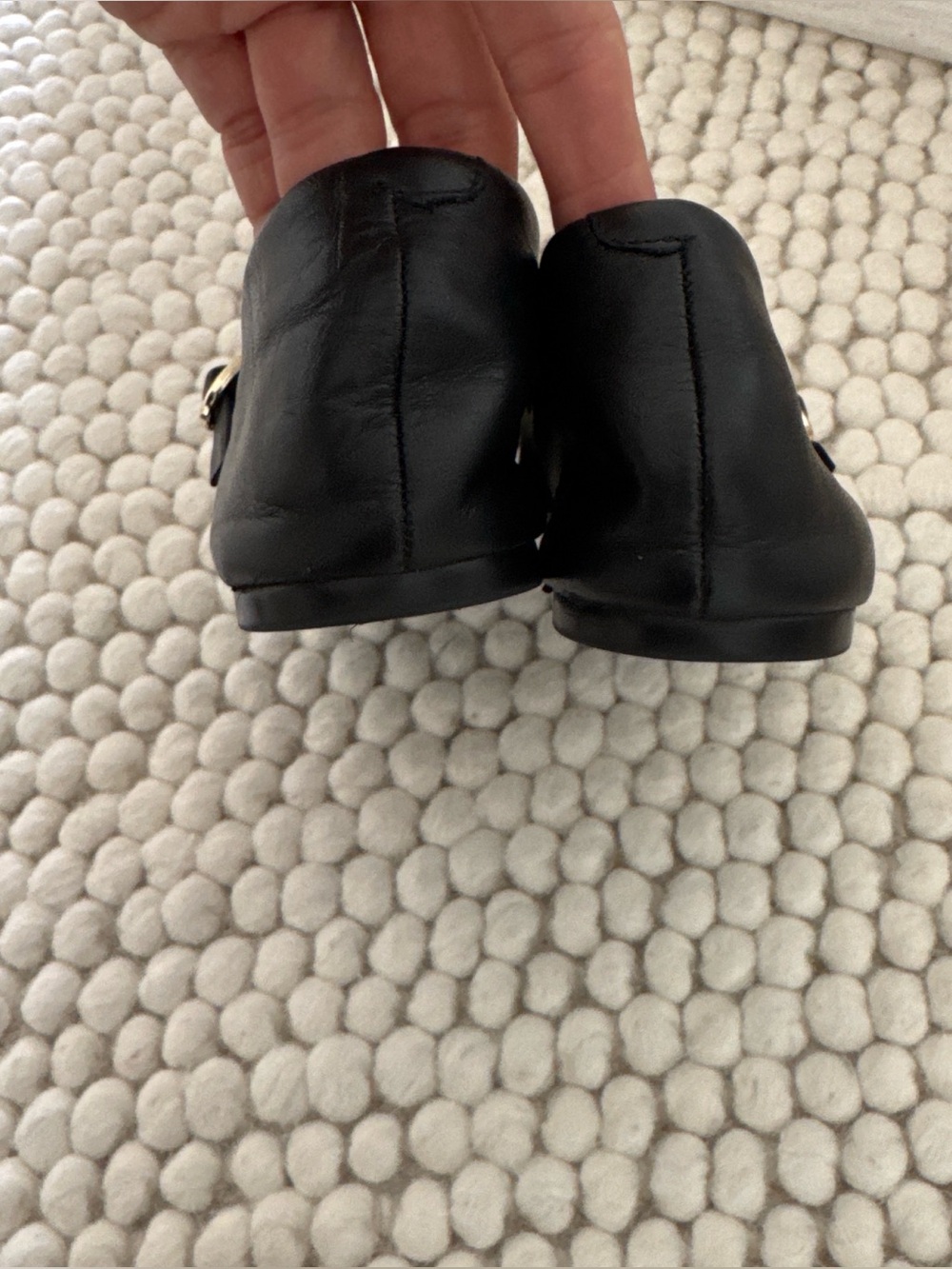 Zara Black Leather Mary Jane Ballet Flats Size 6.5(37) - Picture 6 of 6